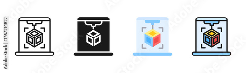 3D Printing Icon Pack In Multiple Styles