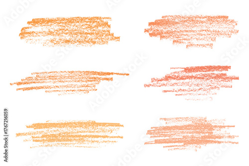 Set of brush paint stroke texture swatch Hand painted background Ink scribble dab clipart Paint smudge for tags and stamps design
