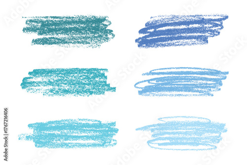 Set of brush paint stroke texture swatch Hand painted background Ink scribble dab clipart Paint smudge for tags and stamps design