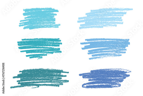 Set of brush paint stroke texture swatch Hand painted background Ink scribble dab clipart Paint smudge for tags and stamps design