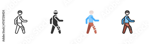 Walking Man Icon Pack In Multiple Styles