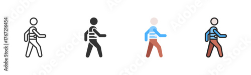 Walking Man Icon Pack In Multiple Styles
