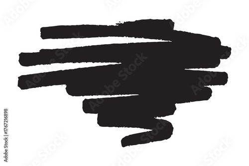 Brush paint stroke texture swatch Hand painted background Ink scribble dab clipart Paint smudge for tags and stamps design