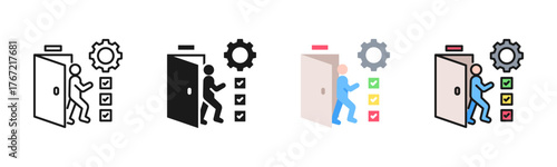 Offboarding Icon Pack In Multiple Styles