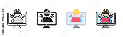 Technician Icon Pack In Multiple Styles
