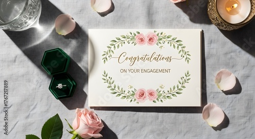 Congratulations on Your Engagement Text with Ring Box