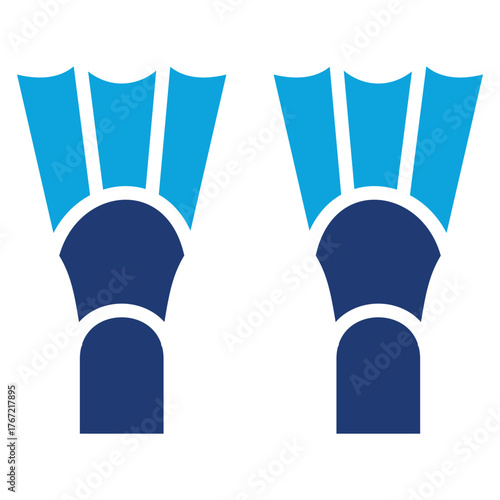 Fins  mixed color icon