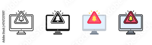 Alert System Icon Pack In Multiple Styles