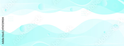 White and mint abstract background with fluid wave lines giving a clean, fresh, and airy impression