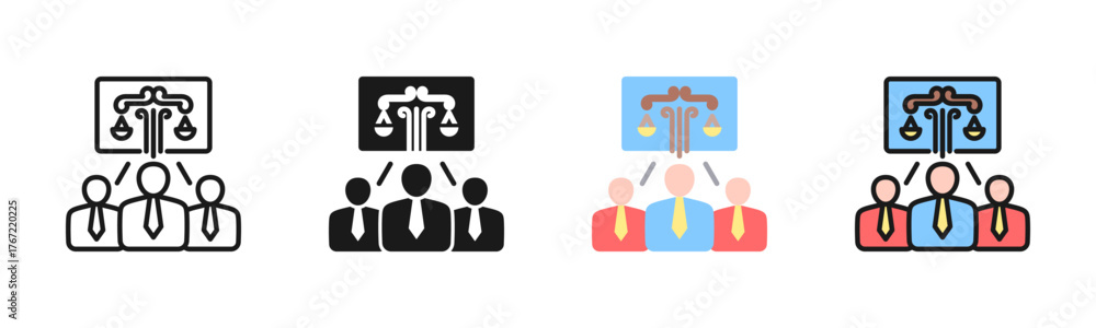 Fototapeta premium Representative Icon Pack In Multiple Styles