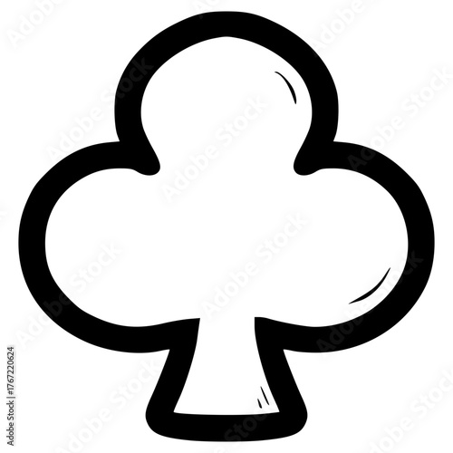 doodle clovers illustration hand drawn outline sketch vector