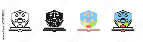 Family Law Icon Pack In Multiple Styles