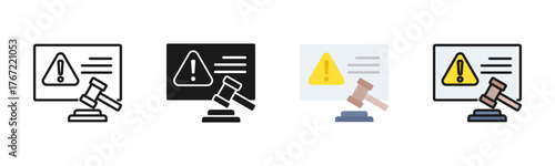 Lawsuit Icon Pack In Multiple Styles