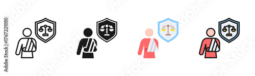 Personal Injury Icon Pack In Multiple Styles