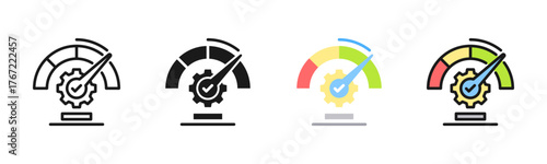Process Optimization Icon Pack In Multiple Styles
