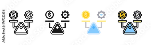 Break Even Point Icon Pack In Multiple Styles