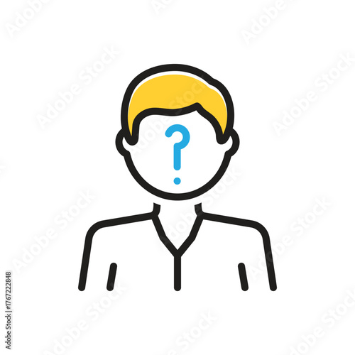 Multi color icon for suspected