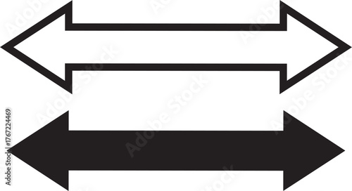 dual sided curve arrow icon set. Double headed curved arrow symbol. Semicircular curved.  Dual arrow sign. Dual sided arrow vector, icon,  long double ended arrow. Dual semi circle arrow set