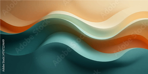 Abstract colorful wave background with flowing lines and curves, a vibrant vector illustration for modern design and digital wallpaper
