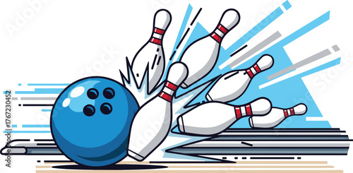 Sports and Leisure Bowling Vector Design