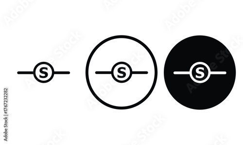 icon Starter black outline for web site design 
and mobile dark mode apps 
Vector illustration on a white background