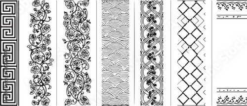 Abstract geometric sandblast pattern with varied square elements and textured corners