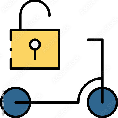 City Transport Rental Icon Set – Urban Mobility and Vehicle Sharing Flat Vector Illustration