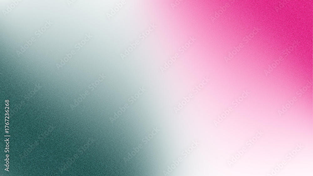 Obraz premium Diagonal Split Between Textured Teal and Vibrant Pink Gradient graphic design Tranparent Overlay Light Leak
