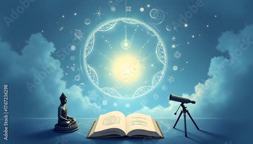 magic book and magic lamp