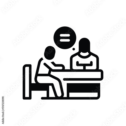 Black solid icon for consultancy solutions
