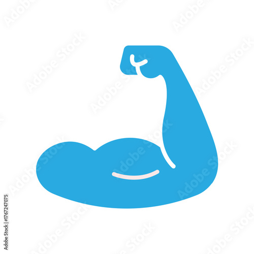 Muscle flexing arm