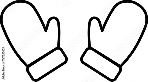 Winter Mittens Gloves Vector Illustration