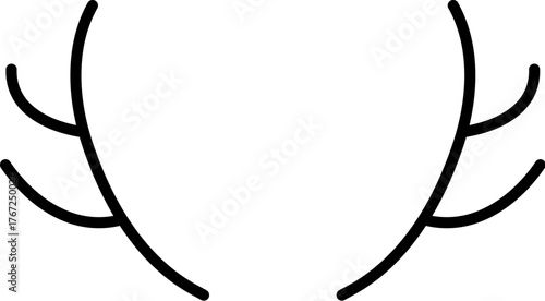 Reindeer Antlers Horns Vector Illustration


