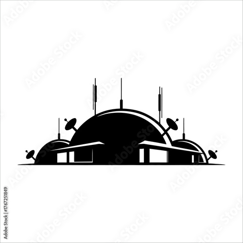 Silhouette of a mosque in Istanbul, Turkey