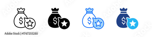Event Budget Icon Set Multiple Style Collection