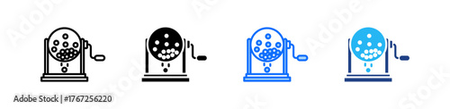 Raffle Icon Set Multiple Style Collection