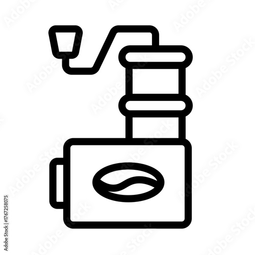 Daily Grind Vector Line Icon Design