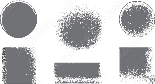 Grunge post Stamps Collection, Circles. Banners, Insignias , Logos, Icons, Labels and Badges Set. Grunge square frame strokes design. 