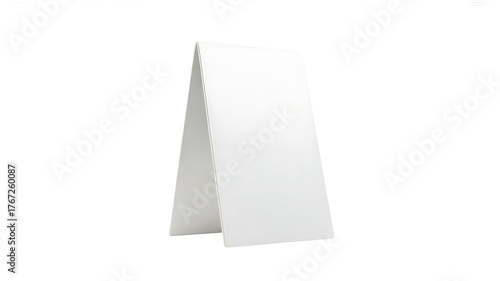 Blank white a frame sign on a white background