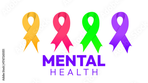 Mental Health Awareness Ribbons: Symbols, Colours, and Support Resources Template