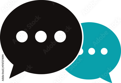 Speech bubbles illustration communication concept with dialog balloons vector design element isolated on white background