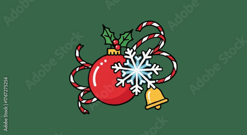 Christmas decoration, vector, illustration, design, symbol