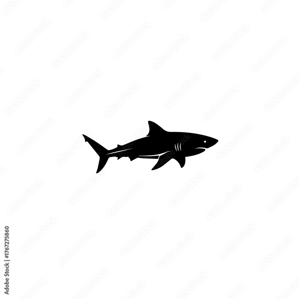 Fototapeta premium Shark Silhouette Icon