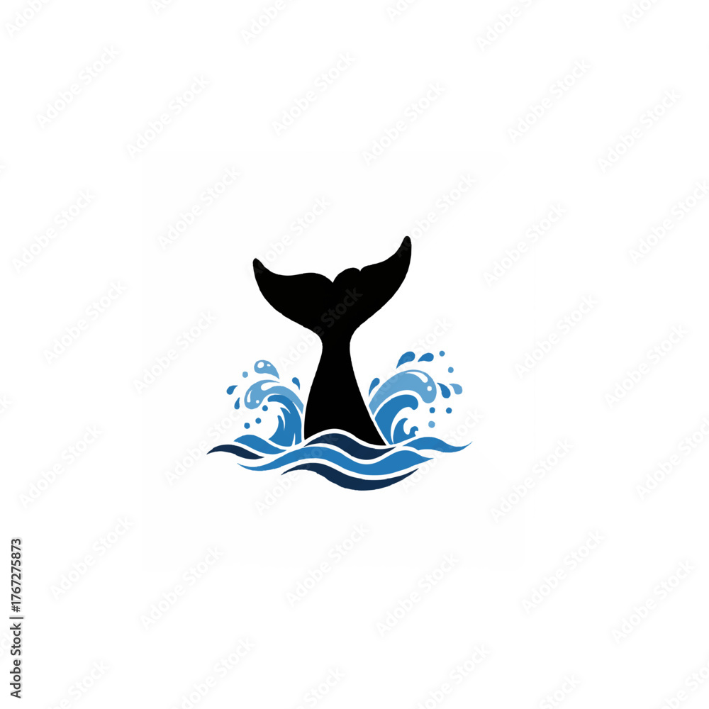 Fototapeta premium Whale Tail Waves