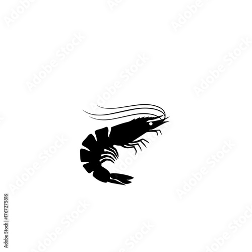 Shrimp silhouette icon