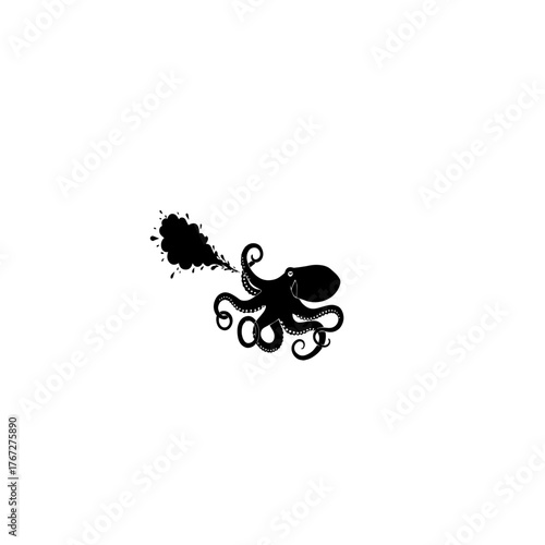 Ink Jetting Octopus