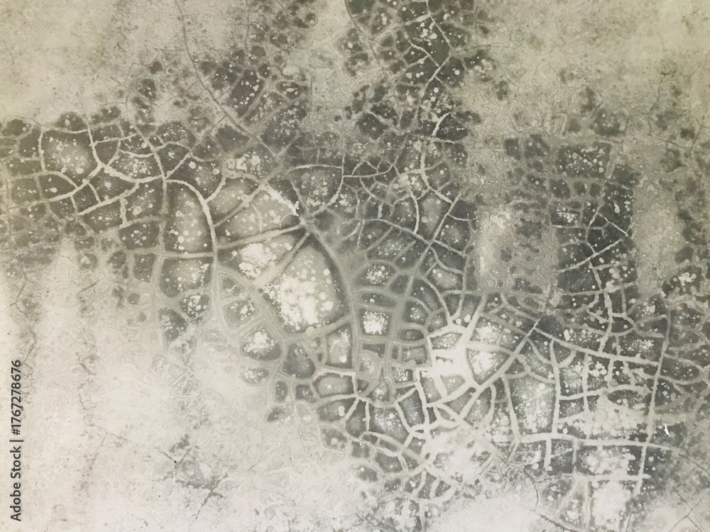 Obraz premium Abstract concrete surface with cracks and patterns, creating a textured and aged background