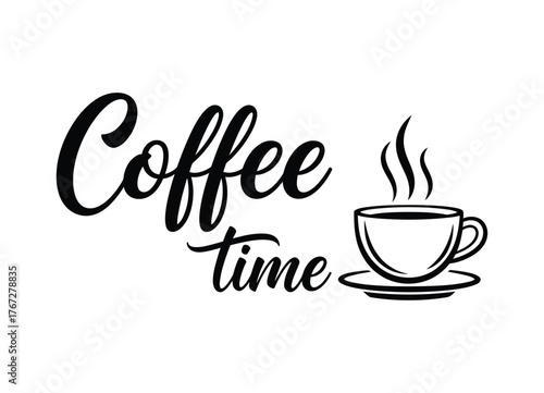 “Coffee Time Minimal Typography Design”