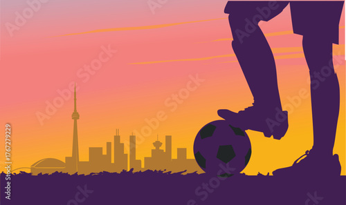 Great simple editable canafa usa soccer or football vector background design for any media	