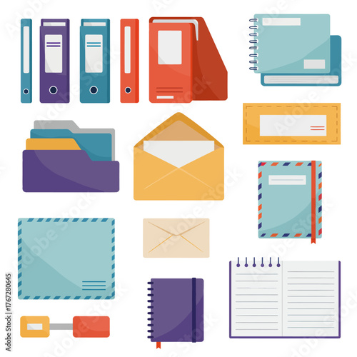 Office supplies and stationery items for business and education.